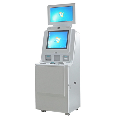 Doppia macchina del chiosco self service dell'ospedale di OS dello schermo Win10 con il lettore di schede di NFC